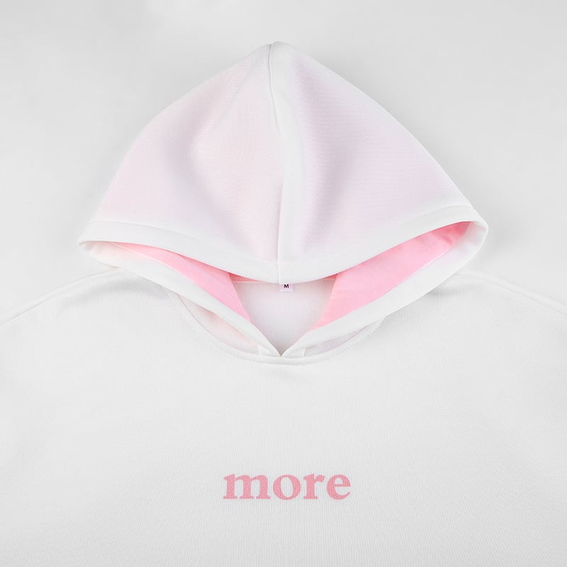 Pink Heart Print Hoodie