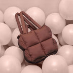 Pink Puffy Quilted Shoulder Bag