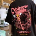 Cute Sakura Card Captor Anime Short Sleeve Shirt Summer Aesthetic Casual E-Girl Kawaii Korean Japanese Harajuku