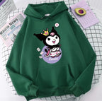 Cute Japanese Anime Cartoon Print Long Sleeve Hoodie