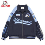 Japanese Anime Print Windproof Biker Jacket