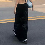 Black Bow A-Line Maxi Skirt