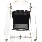 Black Mesh Tube Top
