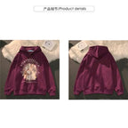 Rabbit Print Oversized Hoodie