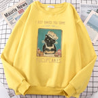 Cute Funny Cat Baking Cupcakes Cartoon Print Sweatshirt Pullover Hoodie Aesthetic Casual E-Girl Kawaii Korean Japanese Harajuku