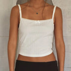 Pink Lace Bow Camisole