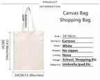 Japanese Anime Print Canvas Tote Bag