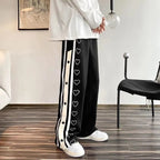 Oversized Heart Loose Split Baggy Trousers