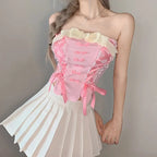 Pink Bow Corset Top