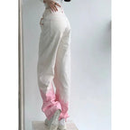 Pink Ombre High Waist Denim Jeans