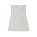 Green Rose Bow Strapless Mini Dress