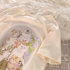 Cat Print Short Sleeve T-shirt