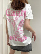 Bouji Girl Print Short Sleeve T-shirt