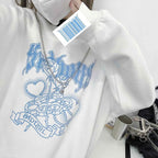 Knuckle Ring Bad Girl Print Sweater
