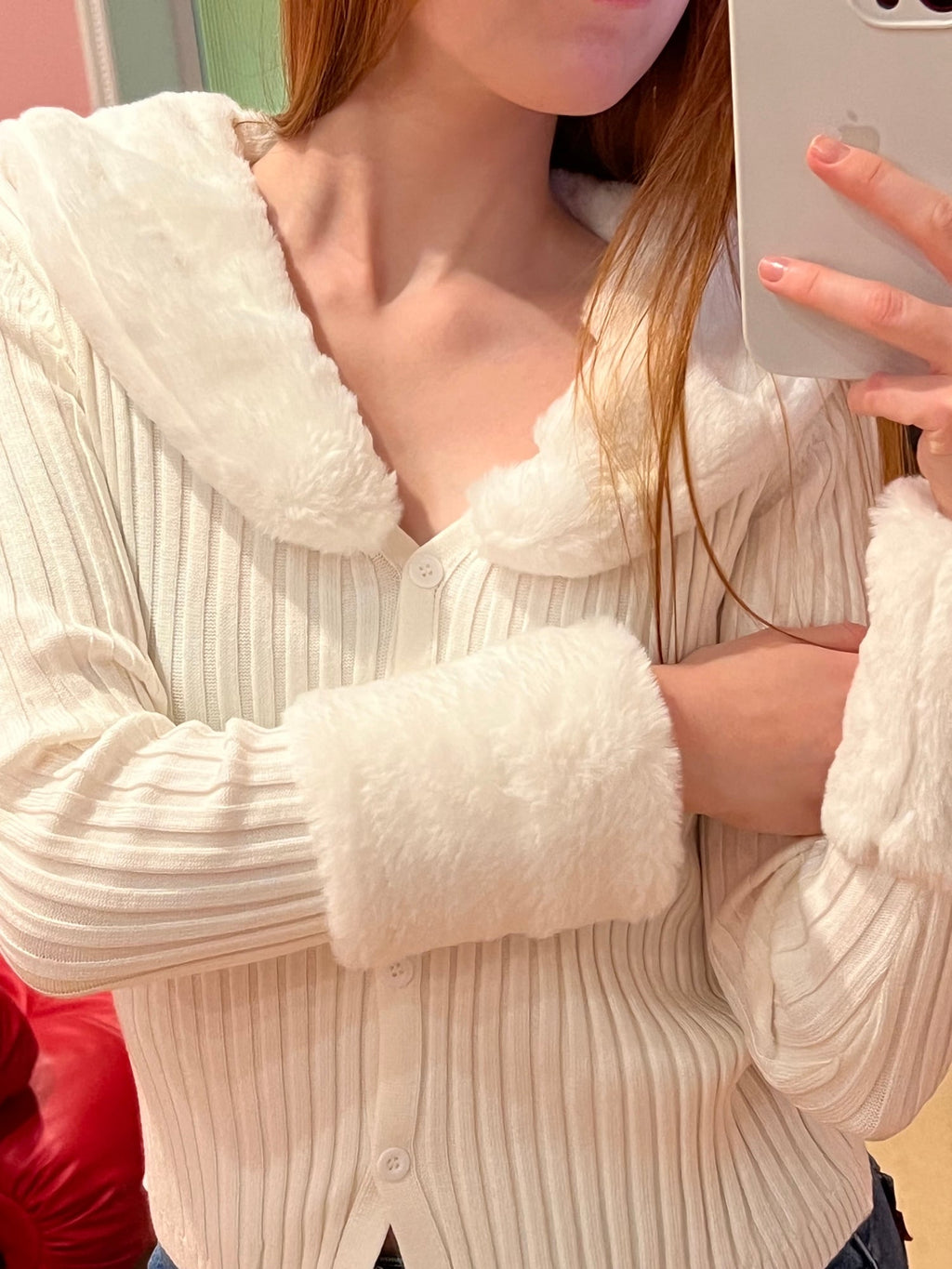 Faux Fur Trim Collar Jacket