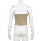 Brown Khaki Crop Top