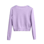 Cute Pink Geometrical Chic Vintage Knit Cardigan Sweater Top Shirt Winter Autumn E-Girl Kawaii Korean Japanese Harajuku Chinese Retro Streetwear