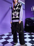 Japanese Anime Argyle Sweater Vest