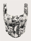 Black & White Plant Print Tank Top