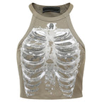 X Ray Rib Print Tank Top