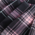 Sexy Lace Up Trim Plaid Pleated Mini Skirt Punk Goth Dark Academia School Girl E-Girl Kawaii Korean Japanese Harajuku Streetwear