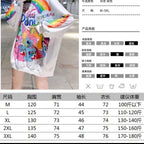 Cute Rainbow Colorful Pony Cartoon Print Oversized Sweatshirt Long Sleeve Shirt Pullover Aesthetic Casual E-Girl Kawaii Korean Japanese Harajuku