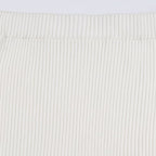 White Knit Pencil Mini Skirt