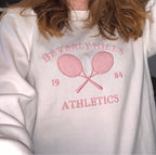 White Tennis Embroidery Sweater
