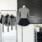 2PCS Halter Top + Long Sleeve Crop Top