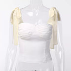 Sweet Bow Bustier Bandage Crop Top