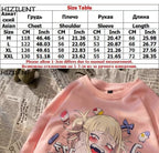 Cute Toga Anime Girl Cartoon Print Oversize Long Sleeve T-shirt Sweater Hoodie Aesthetic Casual Summer E-Girl Kawaii Korean Japanese Harajuku