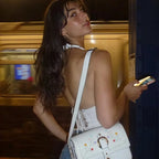 Bow Backless V Neck Halter Top