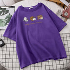 Cat Box Print Short Sleeve T-shirt