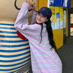 Rainbow Striped Knit Sweater