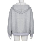 Bow Print Loose Hoodie