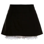 Black Ruffle High Waist Bloomers Mini Skirt