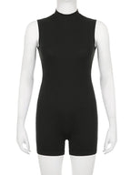 Black Sleeveless Bodycon Jumpsuit