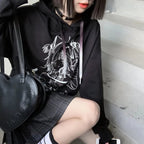 Anime Graphic Print Hoodie