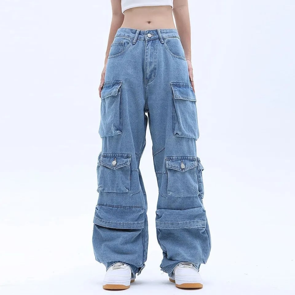 Blue Baggy Denim Jeans