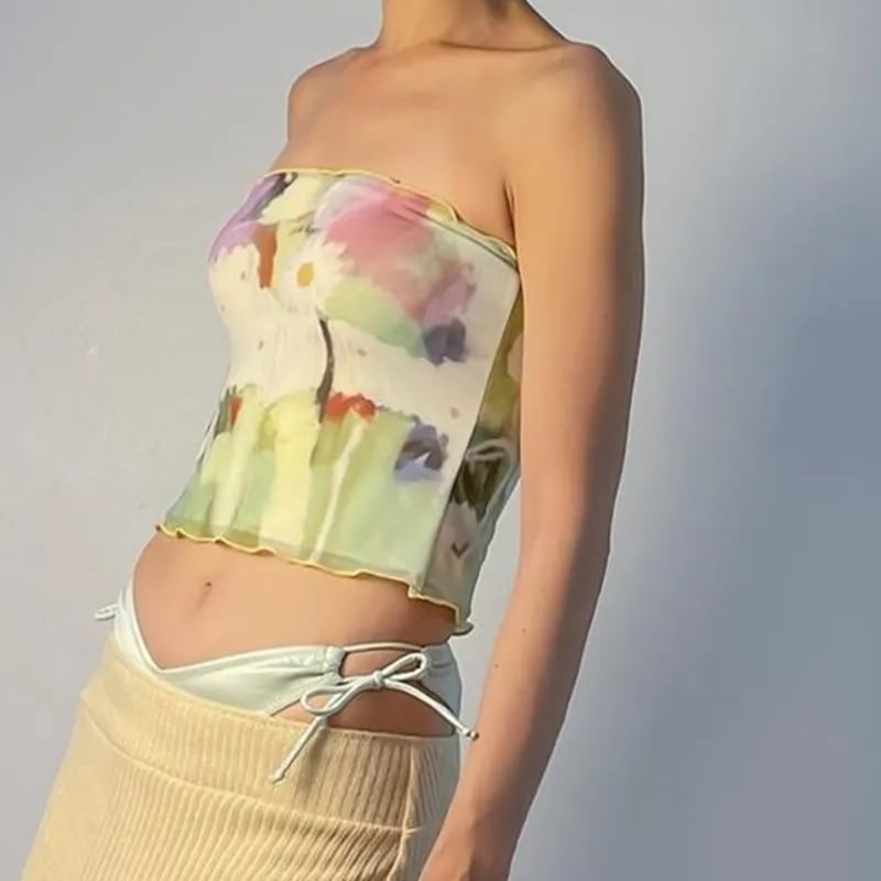 Tie Dye Colorful Tube Top