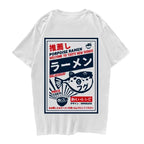 Puffer Fish Ramen Sushi Graphic Cartoon Print Loose Oversized Short Sleeve T-shirt Top Summer Causal E-Girl Kawaii Korean Japanese Harajuku Streetwear