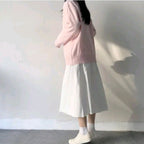 Sweet Pink Peach Embroidery Sweater