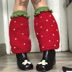 Strawberry Crochet Leg Warmers