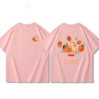 Oversized Strawberry Print Short Sleeve T-shirt