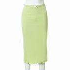Green Bow High Waist Maxi Skirt