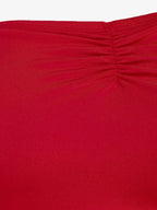 Red Slit Asymmetrical Dress