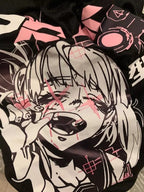 Cute Japanese Girl Punk Goth Print Graphic Casual Short Sleeve Shirt Tee T-shirt E-Girl Kawaii Korean Japanese Harajuku Retro Streetwear Aesthetic
