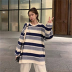 Stripe Oversized Sweatshirt