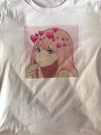 Cute Anime Girl Print Cartoon Graphic Casual Short Sleeve Shirt Tee T-shirt E-Girl Kawaii Korean Japanese Harajuku Chinese Retro Streetwear Aesthetic