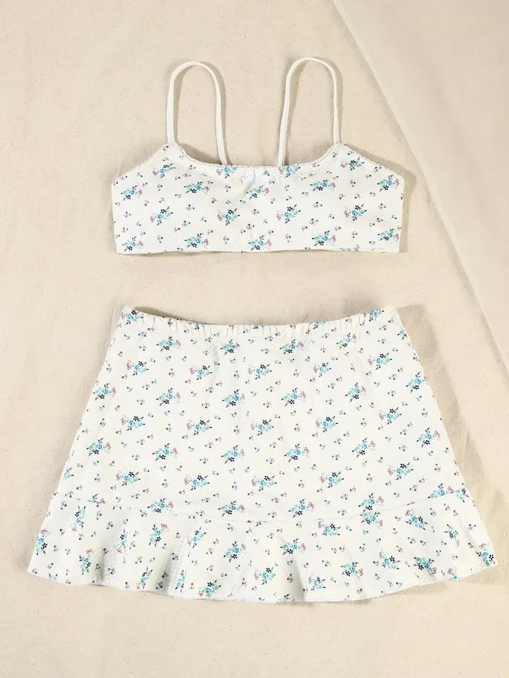 3PCS Floral Bikini Swimsuit Set